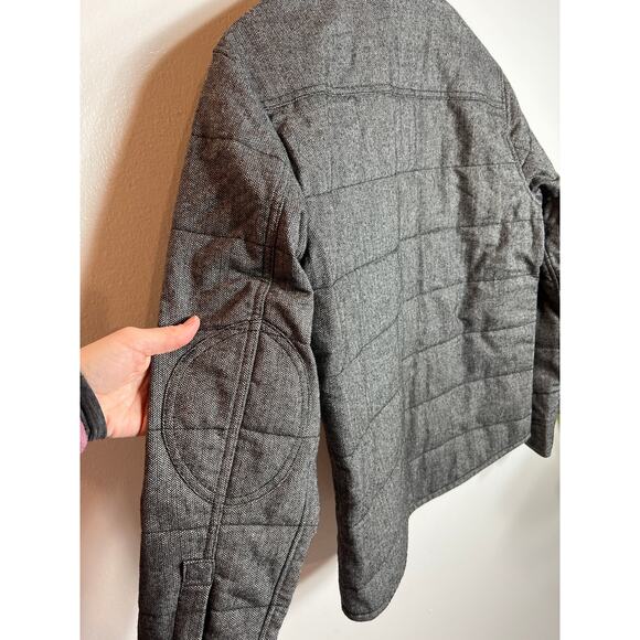 UNTUCKit Men's Vinifera Quilt Herringbone Shirt Jacket Gray Wool Blend Capsule - Picture 6 of 11